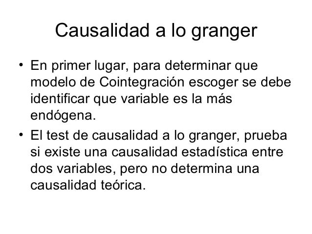 causalidad de granger